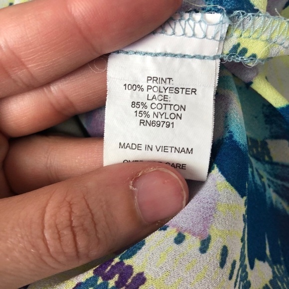 FIG & FLOWER Purple Floral Boho Blouse P - Picture 5 of 5